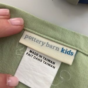Pottery Barn Kids curtains in green.